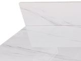 37 Inch Marble Vanity Top, White Vanity Top with Pre-drilled Faucet Holes, Bathroom Vanity Top with 80533783