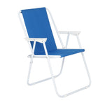 ZUN Oxford Cloth Iron Outdoor Beach Chair Blue 44914156