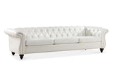 84.65" Rolled Arm Chesterfield 3 Seater Sofa W68061097
