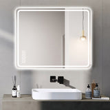 40x32 Inch LED Bathroom Mirror Vanity Mirrors with Front Lights Wall Mounted Anti-Fog Frameless Make W2709P179006