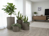 Round Strata Column Planter XL - Grey Brown B2755P462164