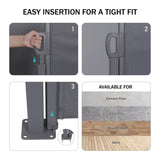 118" x 71" Retractable Side Screen Awning, UV Resistant and Waterproof Patio Privacy Screen,Dark 96590280