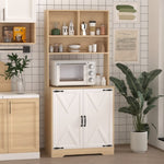 ZUN Pantry Cabinet with 2 Doors, 3-Tier Modern Kitchen Cabinet with Shelves, Freestanding Larder W409P225879