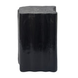 2-in-1 Irregular MGO End Table, Split Design, Small Space Friendly,Indoor Outdoor Use,Black Color N770P284171B