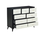 ZUN CABINET WOOD MDF BOARDS, 9 Drawers Dresser, BLACK COLOUR 19763623