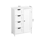 ZUN White Bathroom Storage Cabinet, Floor Cabinet with Adjustable Shelf and Drawers 31906358