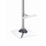 ZUN Grey and Chrome Adjustable Bar Stool B062P153523