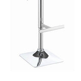 ZUN Grey and Chrome Adjustable Bar Stool B062P153523