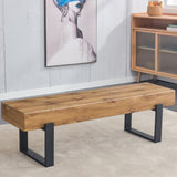 59" Dining Bench, Farmhouse Indoor Kitchen Table, Bed Bench, Industrial Shoe Bench, Entryway WF320038AAE
