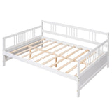 ZUN Full Size Daybed with Support Legs, White 74798954