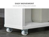 White Slim Rolling Bathroom Cabinet 66211425