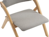 2 Pack Wooden Folding Chairs with Padded Seat and Back, Modern Dining Chairs Extra Chair for Guests 21201995