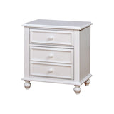 Wooden Nightstand With 2 Drawers, White B016P251388