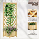 ZUN Wooden Planter、Flower shelf 53242736