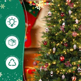 7.5 FT Artificial Christmas Tree with DIY 400 Warm White LED Lights, Hinged Xmas Pine Tree with Tree 94724856