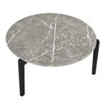 ZUN Living Room Coffee Table: Modern and stylish 36 inch round small coffee table, imitation marble W1781P178604