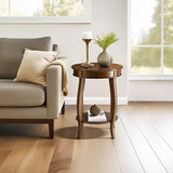 Aberta Walnut Finish Accent Table B2726P281894