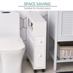 ZUN Bathroom Side Storage Cabinet - White （Prohibited by WalMart） 06312273