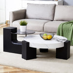 ZUN The detachable double-decker coffee table, the stylish is more precious, and the detachable W1151P184831