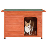 ZUN Waterproof Wood Dog House Pet Shelter Natural Wood Color L 86988362