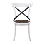 ZUN 2 Pieces Set Dining Side Chair Rustic Modern Farmhouse Design Retro Design With Metal X Design W2537P211113