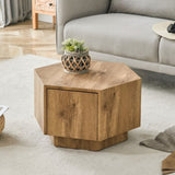 Simple and Practical! MDF material hexagonal coffee table with drawers.Made of high-quality W1151P264015