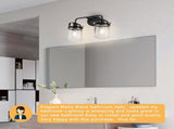 ll Sconces Set of 2 with Clear Glass Shade,Modern ll Sconce, Industrial Indoor ll Light Fixture E26 82306146