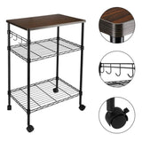 ZUN 3-Tier Kitchen Utility Cart 89585769