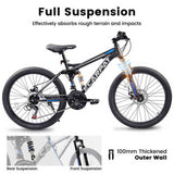 27.5 Inch Full Suspension Mountain Bike, Front and Rear Dual Shock Absorbers, Mechanical Disc 40828897