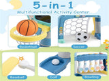 5 in 1 Toddler Sports Activity Center with Basketball Hoop Soccer Golf, 18 Months 78653998