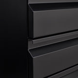 3-drawer mobile filing cabinet with lock, office storage filing cabinet of W1247P289796