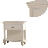 Modern Bedroom Nightstand White Color Wooden 1 Drawers And Shelf Bed Side Table Plywood B01157820