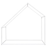 Twin Size Metal House Bed kids Bed, White MF295065AAK