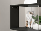 360&deg Rotating Bookshelf with Acrylic Plate, 5-Tier Tall, Floor Rack Simple Bookcase, Modern W409P167481