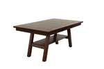 ZUN Dining Table Rectangle Dining Table w Shelve 1pc Table Only Rubber wood Dark Walnut Finish Dining B011P192196