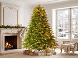 7.5FT Premium Life-Like Full Flocked Christmas Tree with Sturdy Metal Stand, Fire-Resistant Tips, N710P523033F