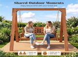 2-Person Hardwood Porch Swing with Stand, 800 LBS Capacity Outdoor Patio Swing Chair for Garden 06874000