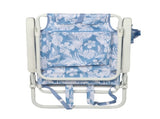 Oversized Reclining Beach Chair with Backpack Straps, Blue Palm Print 17217921