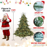 ZUN 7.5FT Christmas Tree Simulate Nature Advanced Materials Premium Hinged Spruce Artificial Douglas W1773P203599