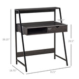 ZUN Computer Desk with Drawer ,Grey 82551570