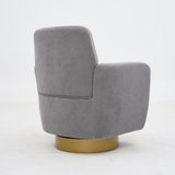 360 degree rotation armchair cotton linen skin friendly fabric ergonomic design living room chair W2113P235637