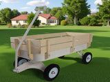 Outdoor carriage, all terrains, wooden railings, solid tires, garden carriage,Load-bearing capacity 68223869
