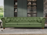 PHOYAL Large Sofa, Velvet Sofa Three-seat Sofa Classic Tufted Chesterfield Settee Sofa Modern 3 W1708141950