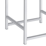 Dark Grey Upholstered Square Vanity Stool B062P145505