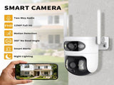 Dual eye gun ball linkage monitoring camera, panoramicdetail dual camera, high-definition security 72676267