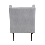 Contemporary Grey Wingback Accent Chair Chenille Upholstery Plywood Frame Living Room Furniture 1pc B011P304418