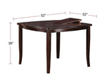 Counter Height Dining Table Top Birch Veneer MDF Rubber Wood Dining Room Furniture 1pc Table w B01157384