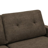 67.7" Wide Mid-Century Modern Upholstered Tufted Loveseat Sofa With Wooden Legs 20898972