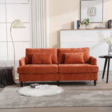 COOLMORE Mid Century Modern chenille Fabric Loveseat sofa, 2-Seat Upholstered Loveseat Sofa Modern W395P151899