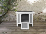 20" Wooden Waterproof Rabbit Hutch Pet Bunny Small Animal House Habitat Gray 12704560